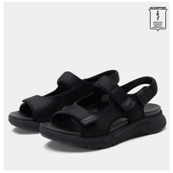 Alegria Adjustable Sport Sandals‎ Sandie Black Size 36 (6- 6.5) - Picture 1 of 12